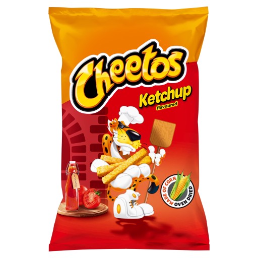 CHEETOS KUKURIČNÉ CHRUPKY S KEČUPOVOU PRÍCHUŤOU