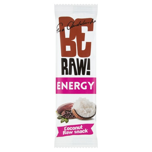 BeRAW! ENERGY Kakaová energetická tyčinka s kokosom, bez cukru, 40 g