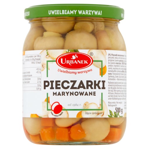 Marinované huby - Urbánek huby 500g