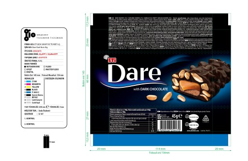 Dare tmavá orechová tyčinka 45g
