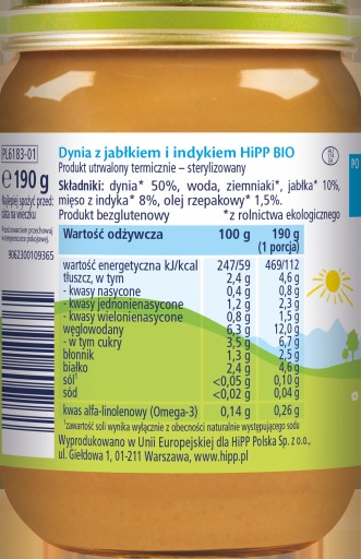 Tekvica s morkou po 5 mesiacoch HiPP BIO 190g