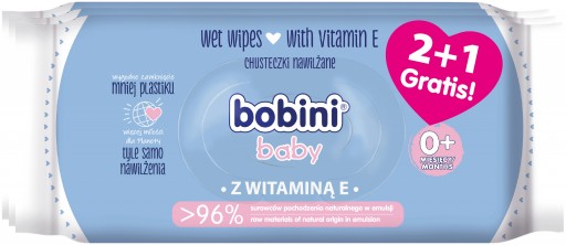 Bobini baby vlhčené obrúsky pre deti a bábätká, 60 ks s vitamínom