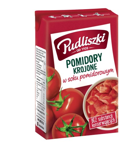 Pudliszki Sekané paradajky v paradajkovej šťave 390g