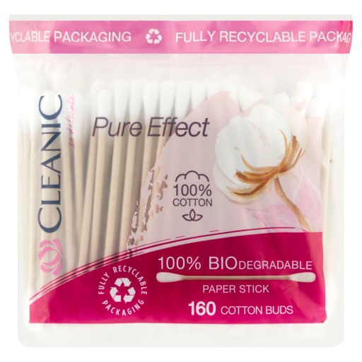 Vatové tyčinky Cleanic Pure Effect 160 kusov