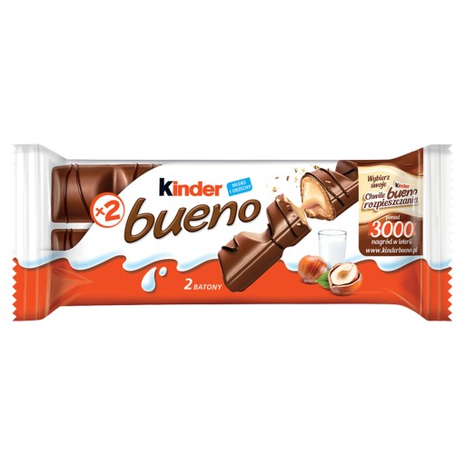 Kinder Bueno mliečna a orechová tyčinka 43g x5