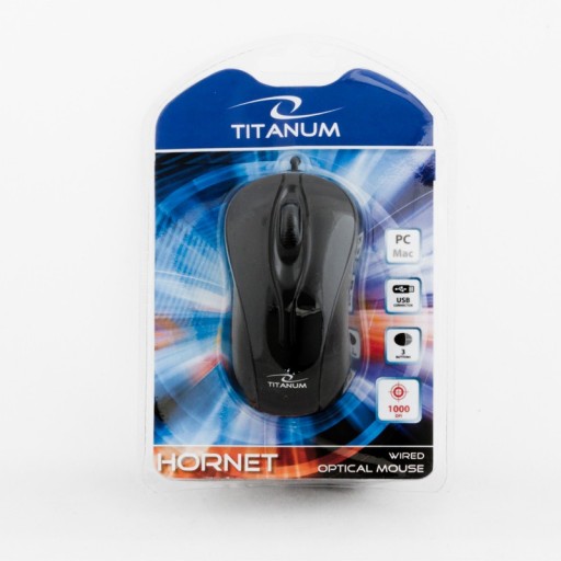 Myš TITANUM Hornet 3D TM103K (optická; 1000 DPI;
