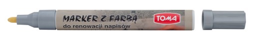 Olejový popisovač na renováciu nápisov na Tomových náhrobných kameňoch TO-448 striebro