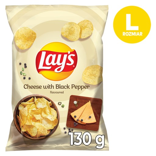 Lay's Potato chips s príchuťou syra a čierneho korenia 130 g