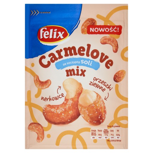 Felix Arašidy a kešu v karameli Carmelove MIX 160g