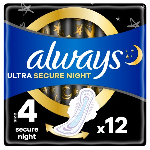 Hygienické vložky ALWAYS Ultra Secure Night 12 ks.
