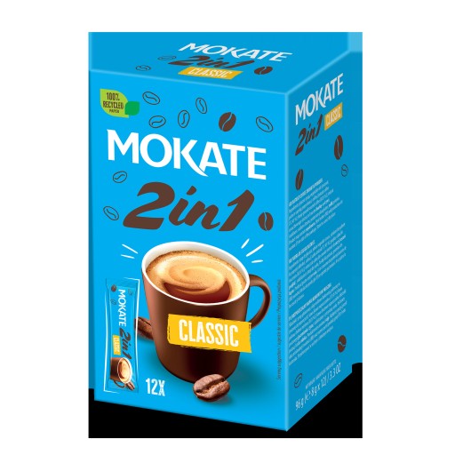 Kávový nápoj 2v1 2v1 instantná mokate kávová zmes 12 vrecúšok