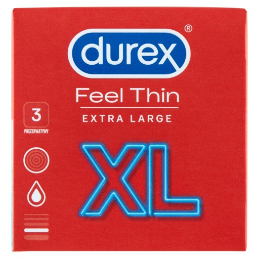 DUREX Feel Thin XL Extra Large kondómy 3 ks