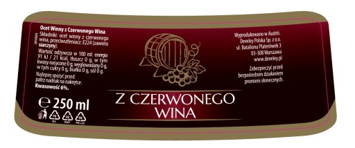 Develey Červený vínny ocot 250 ml