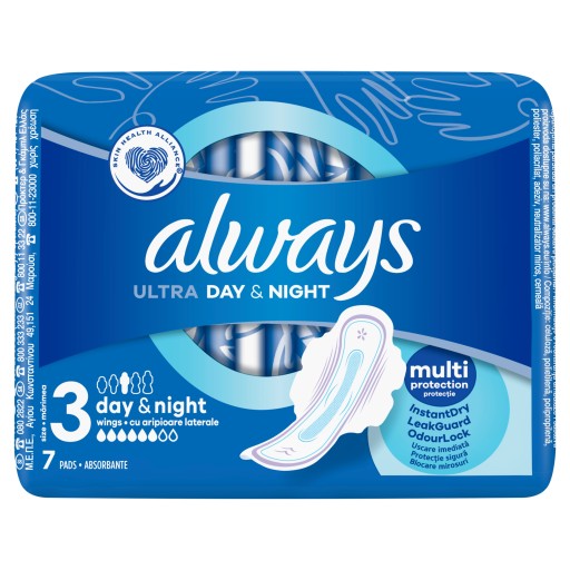 Vždy hygienické vložky s krídelkami, 7 ks.