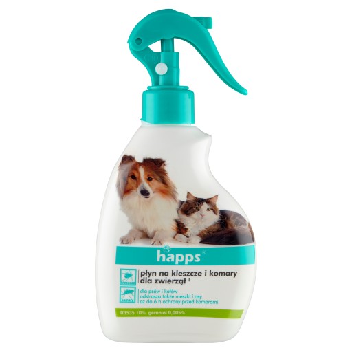 HAPPS KLIEŠTE, KOMÁRE, OSY PRE PSOV A MAČKY - 200 ml