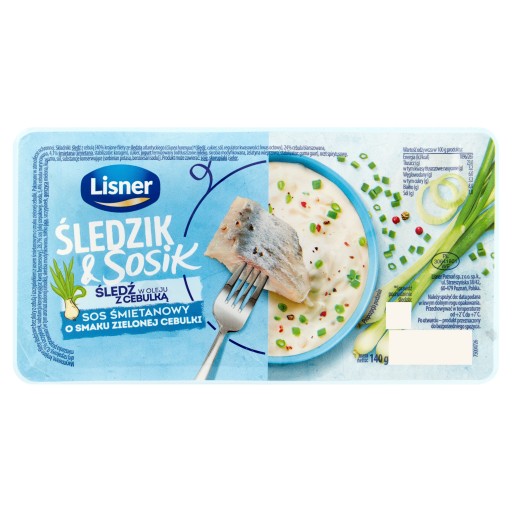 Sleď & omáčka sleď v oleji s cibuľou, smotanová omáčka s príchuťou zelenej cibuľky
