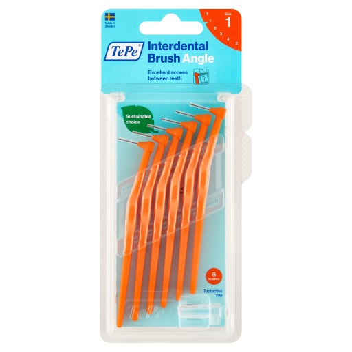 TePe Uhlové čističe rúr 0,45 mm ORANŽOVÁ veľ. 1