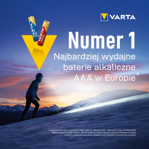 4x LR03 Varta Longlife Power MN2400 AAA batéria 1.