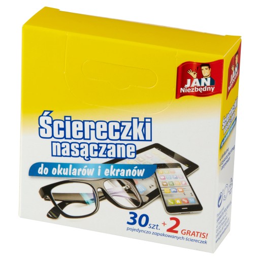 Sarantis Jan Niezbędny Vlhčené obrúsky na okuliare a obrazovky 1 balenie - 30 ks