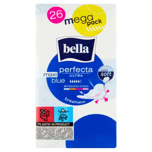 Bella Perfecta Ultra Maxi Hygienické vložky Blue 26 ks.