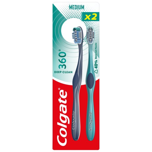 COLGATE BRUSH 360 DEEP CLEAN DUOPAK STRED