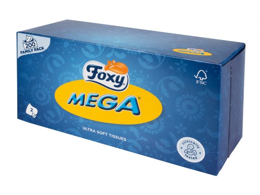 Mega Foxy kozmetické obrúsky 200 ks.