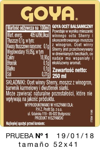GOYA balzamikový ocot 250 ml