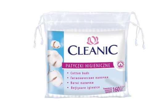 CLEANIC Kozmetické tyčinky vo fólii 160 ks
