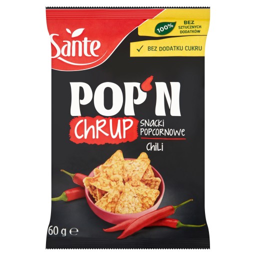 Sante POP'N Chrup Popcorn Snacki s paprikou 60g