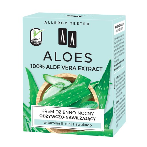 Denný a nočný výživný a hydratačný krém s výťažkom z AA Aloe Vera 50 ml