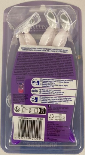 WILKINSON QUATTRO BEAUTY Sparkle SHARVERS 3KS