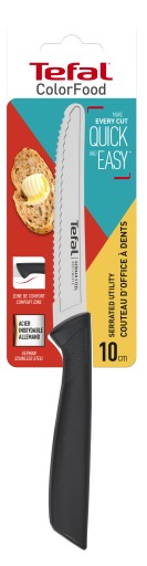 Nôž TEFAL ZÚBKOVANÝ Nôž lúpací REZANIE ZELENINY OVOCIE pikutek 10cm