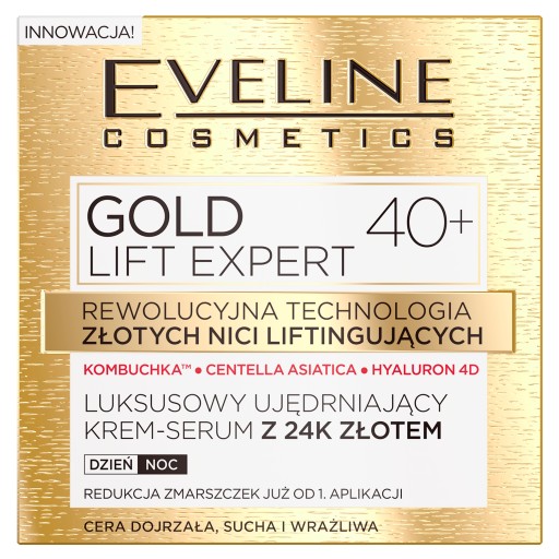 Eveline Gold Lift Expert 40+ spevňujúce krémové sérum s 24K zlatom 50ml