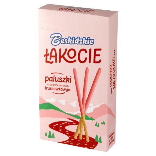 Tyčinky s jahodovou polevou Beskidzkie 50g