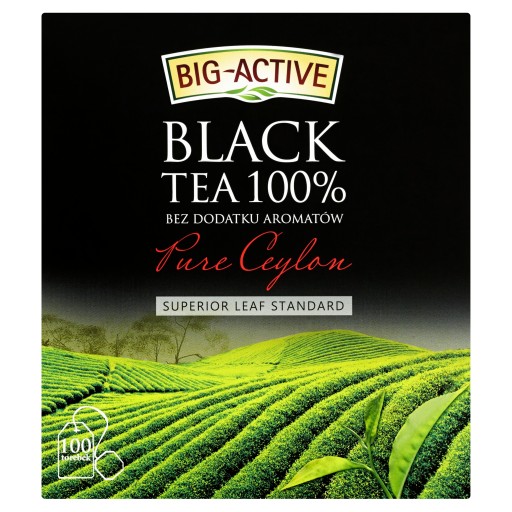 Čierny čaj v Big-Active Ceylon vrecúškach, 100 ks