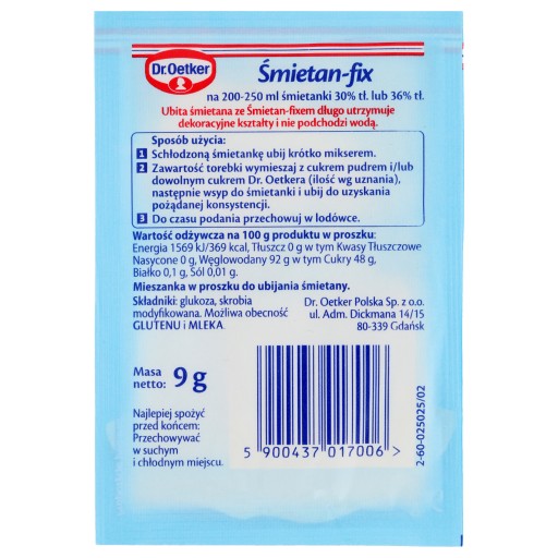 Śmietan-Fix Dr. Oetker 9 g