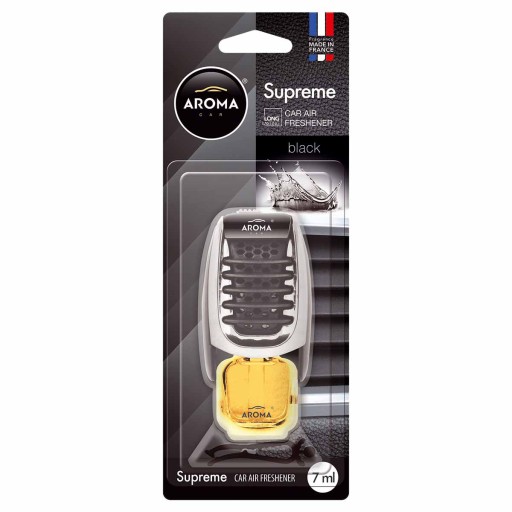 KONTROLOVANÁ VÔŇA DO AUTA AROMA CAR SUPREME SLIM 7ML ČIERNA PÁNSKY PARFUM