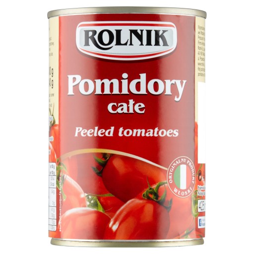 Rolnik Celé lúpané paradajky vo vlastnej šťave 425 ml