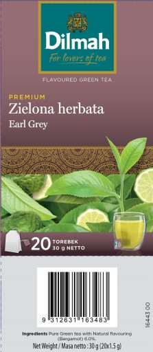 Dilmah Earl Grey expresný zelený čaj 20TB 30 g