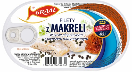 FILETKY MAKRELY GRÁLOVEJ V PAPRKOVEJ OMÁČKE S PAPRIMOU M. 170G