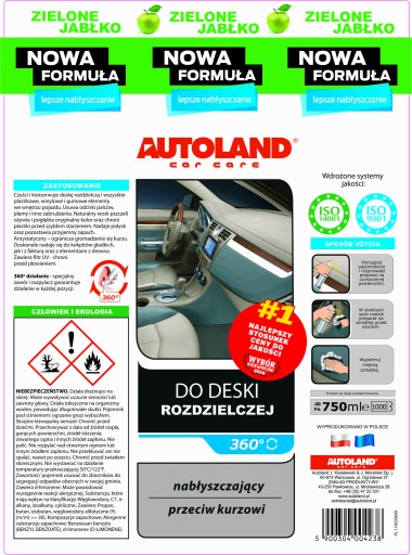 AUTOLAND PRÍSTROJOVÁ DOSKA AGENT APPLE ZELENÁ