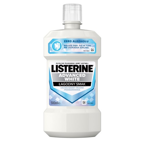 Listerine Advanced White ústna voda 500 ml