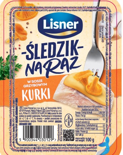 SLEDE V HUBOVEJ OMÁČKE líšky 100g LISNER