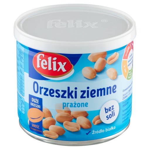 Arašidy Felix Veľké pražené Bez soli v plechovke 140g
