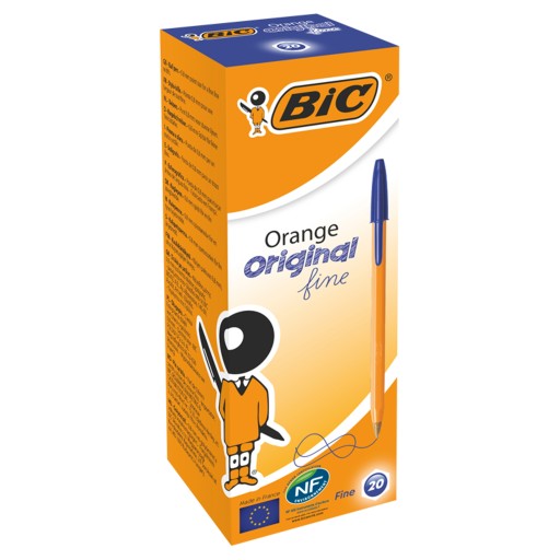 ORANŽOVÝ ORIGINÁL BALLPOINT Modrý - 1 kus BIC