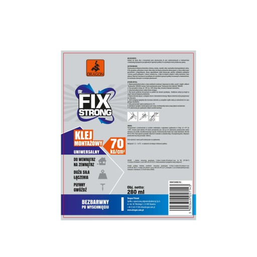 DRAGON DKMF280BE FIX Strong MONTÁŽNE LEPIDLO 280ml