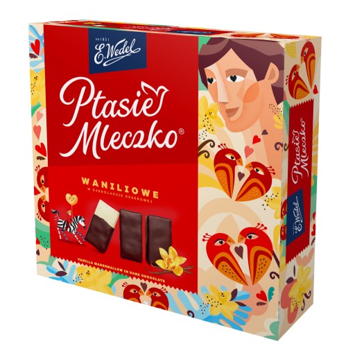 Vanilkový marshmallow v dezertnej čokoláde E.Wedel 340 g