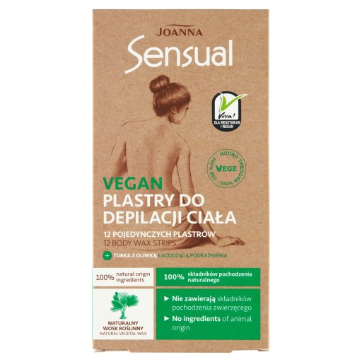 Telové náplasti na odstránenie chĺpkov Joanna Sensual VEGE