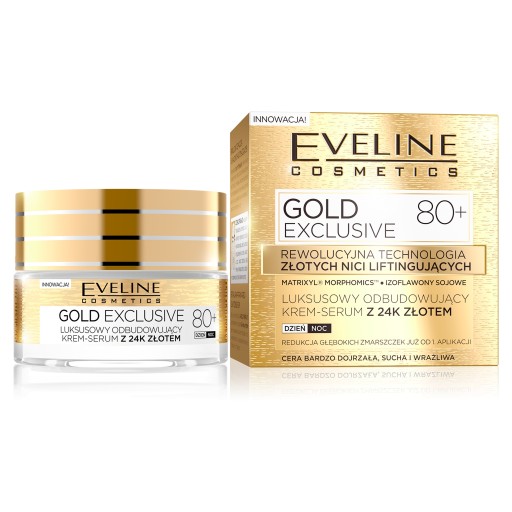 Eveline GOLD LIFT EXPERT Krém-sérum 80+ 50 ml