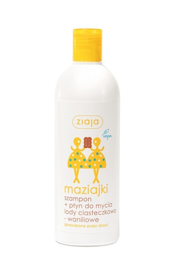 Šampón + tekutá umývacia sušienka-vanilková zmrzlina Ziaja Maziajki 400ml